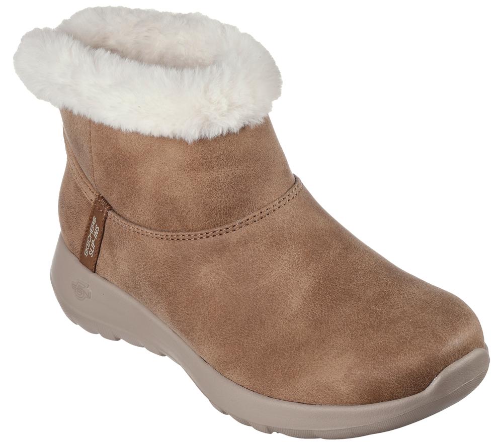Women Skechers Slip-ins: On-the-GO Joy - Cozy Dream Hands Free Slip Ins Chestnut Brown  USA |  3085-BLPDN