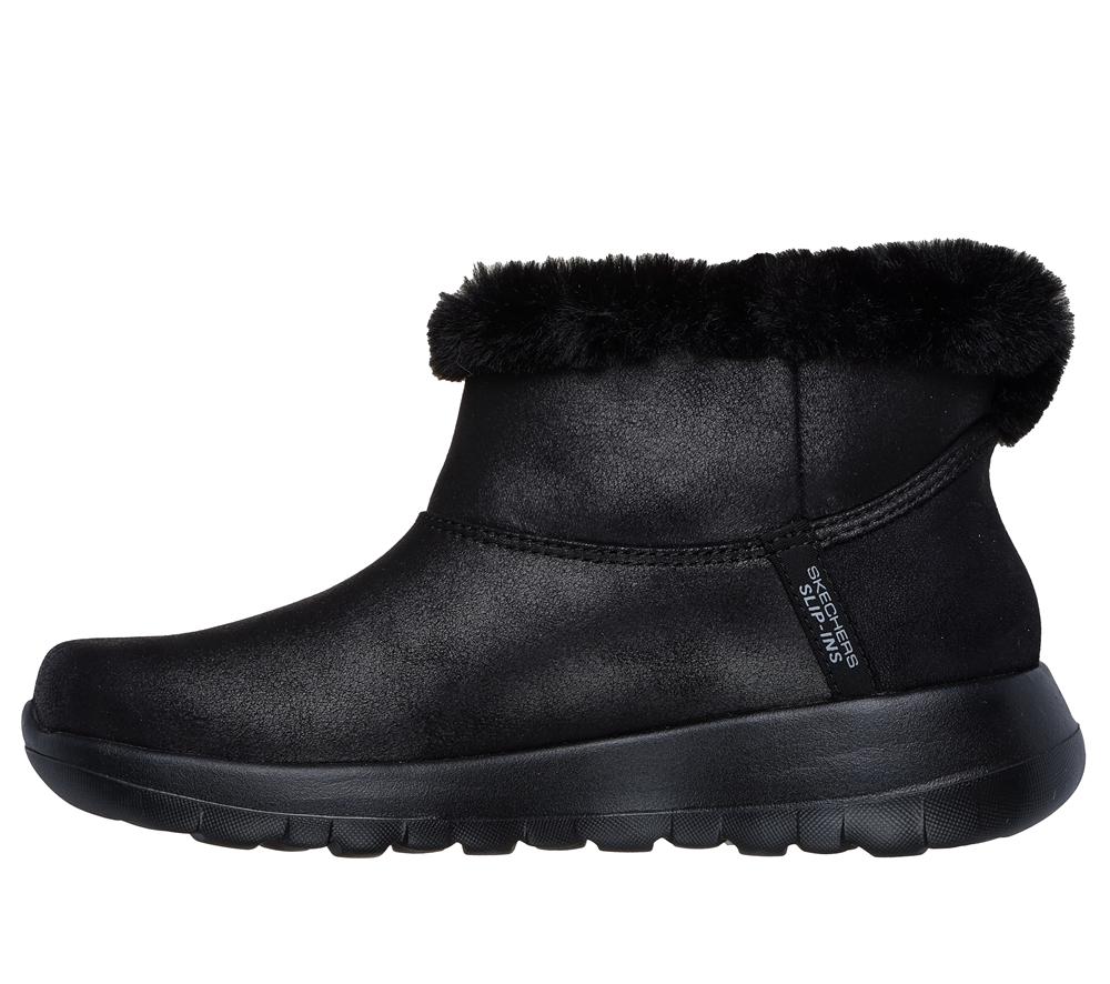 Women Skechers Slip-ins: On-the-GO Joy - Cozy Dream Boots Black  USA |  0349-HZQEO
