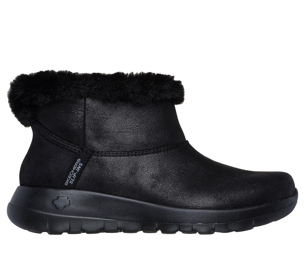 Women Skechers Slip-ins: On-the-GO Joy - Cozy Dream Boots Black  USA |  0349-HZQEO