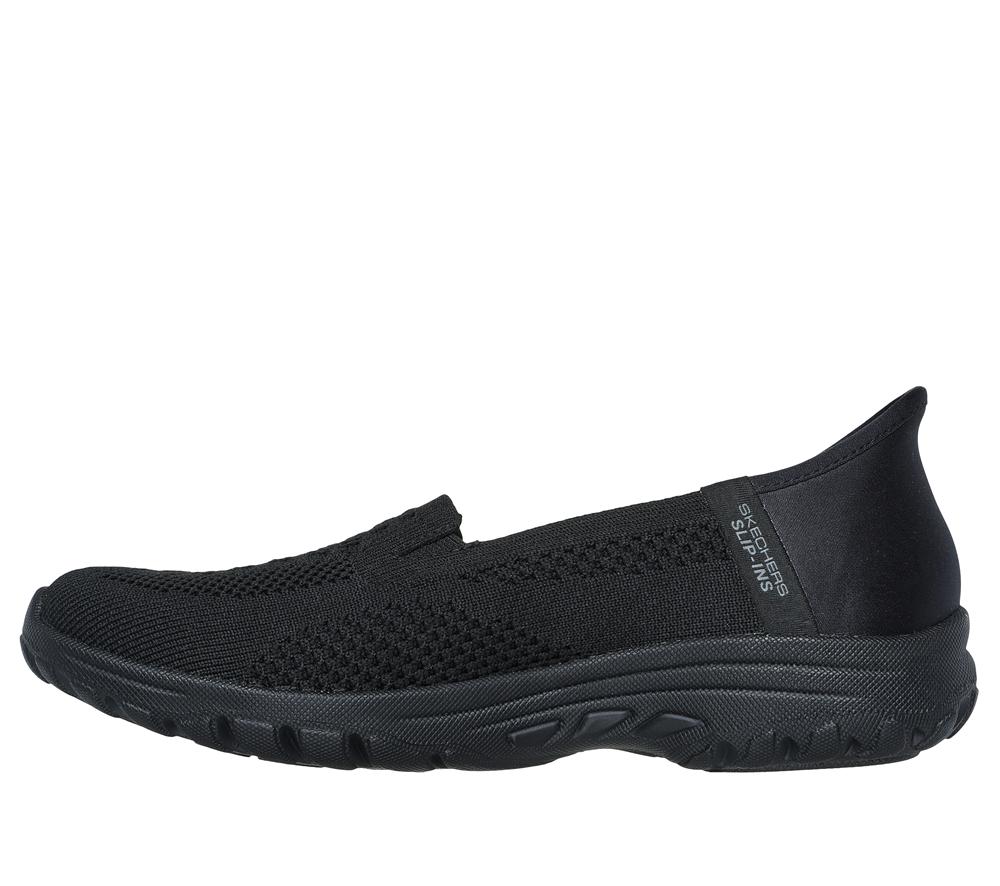 Women Skechers Slip-ins: Reggae 2.0 - Sunny Sky Hands Free Slip Ins Black  USA |  6358-NSETO