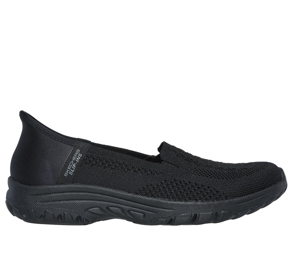 Women Skechers Slip-ins: Reggae 2.0 - Sunny Sky Hands Free Slip Ins Black  USA |  6358-NSETO