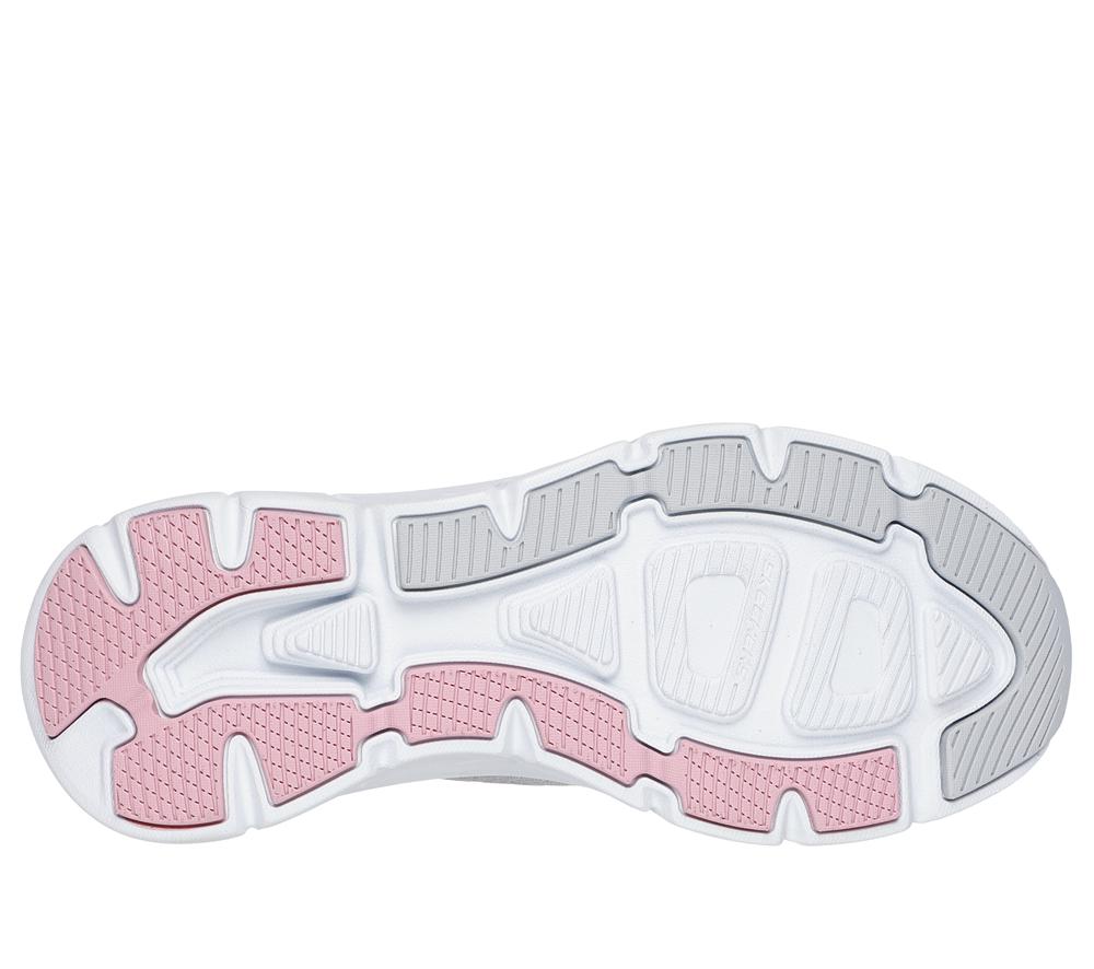 Women Skechers Slip-ins Relaxed Fit: D'Lux Walker 2.0 - Thrill Movement Hands Free Slip Ins Grey / Pink  USA |  6125-HQGXL
