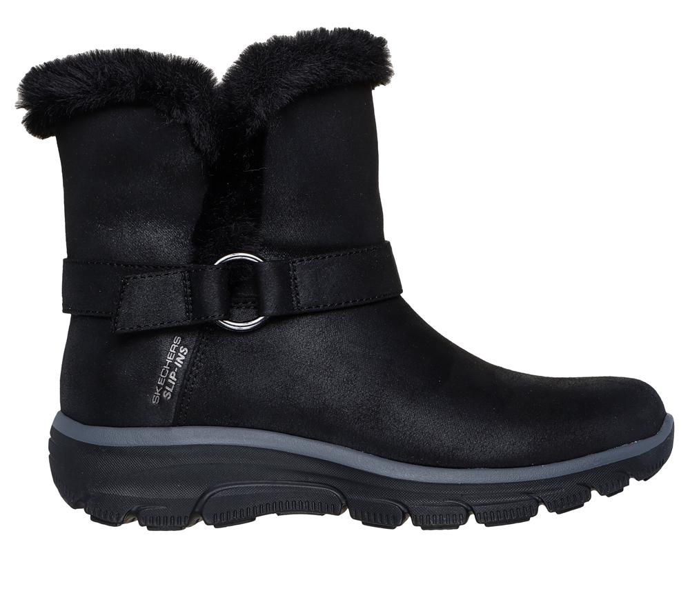 Women Skechers Slip-ins Relaxed Fit: Easy Going - Dreamers Move Boots Black  USA |  3720-UZRLE