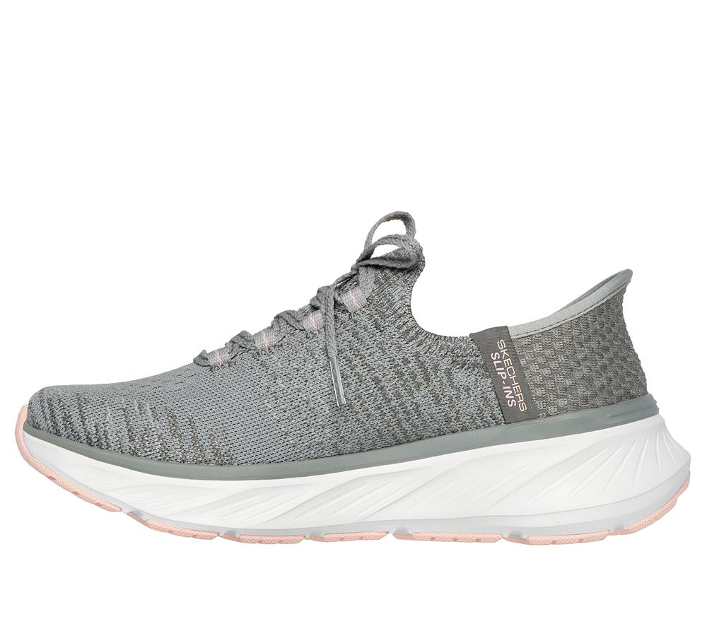 Women Skechers Slip-ins Relaxed Fit: Edgeride Hands Free Slip Ins Green / Orange  USA |  6518-HMOFZ