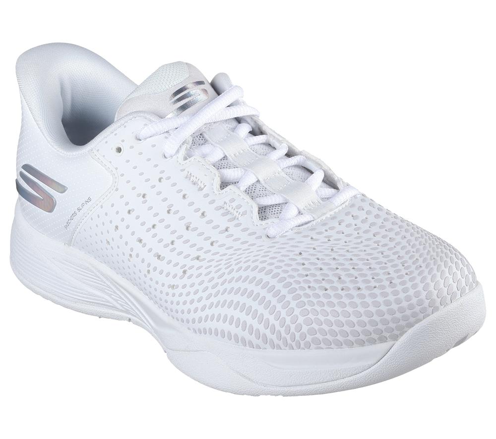 Women Skechers Slip-ins Relaxed Fit: Viper Court Reload Hands Free Slip Ins White  USA |  3657-DPRBF