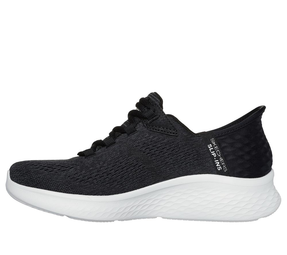 Women Skechers Slip-ins: Skech-Lite Pro - Natural Slip On Shoes Black / White  USA |  7156-JVKXW