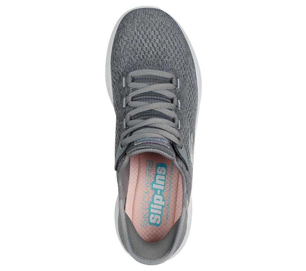 Women Skechers Slip-ins: Skech-Lite Pro - Natural Hands Free Slip Ins Grey / Multicolor  USA |  4156-FQPIC