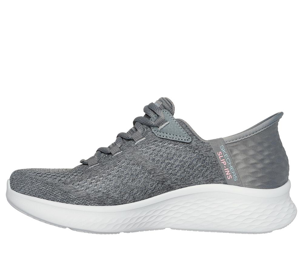 Women Skechers Slip-ins: Skech-Lite Pro - Natural Hands Free Slip Ins Grey / Multicolor  USA |  4156-FQPIC
