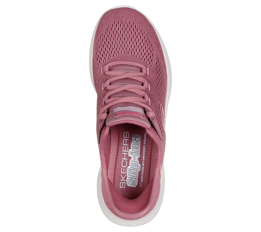 Women Skechers Slip-ins: Skech-Lite Pro - Natural Hands Free Slip Ins Dark Mauve Purple  USA |  9185-MXVGI