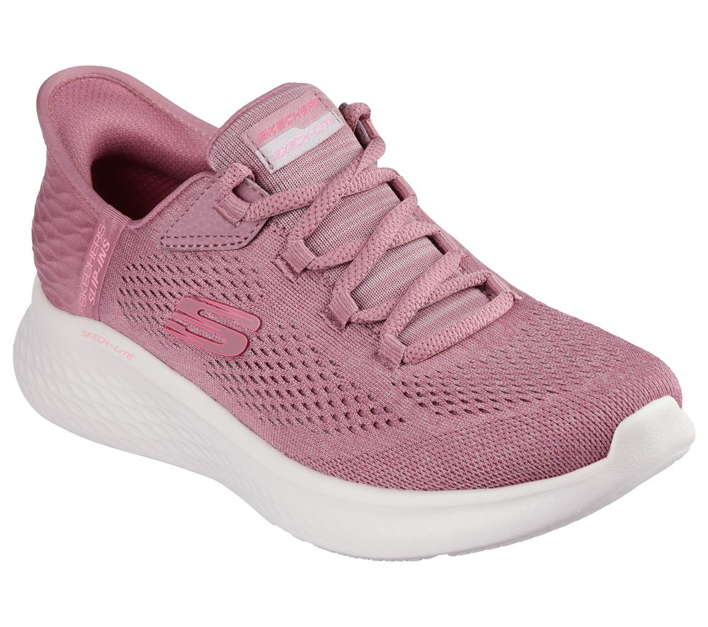 Women Skechers Slip-ins: Skech-Lite Pro - Natural Hands Free Slip Ins Dark Mauve Purple  USA |  9185-MXVGI