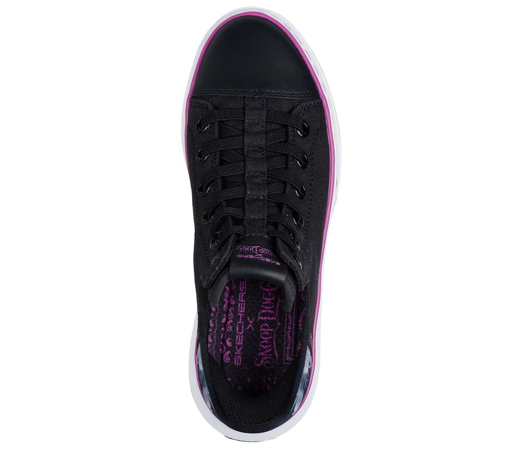 Women Skechers Slip-ins: Snoop One - Boss Life Canvas Sneakers Black / Purple  USA |  3260-RYMTC
