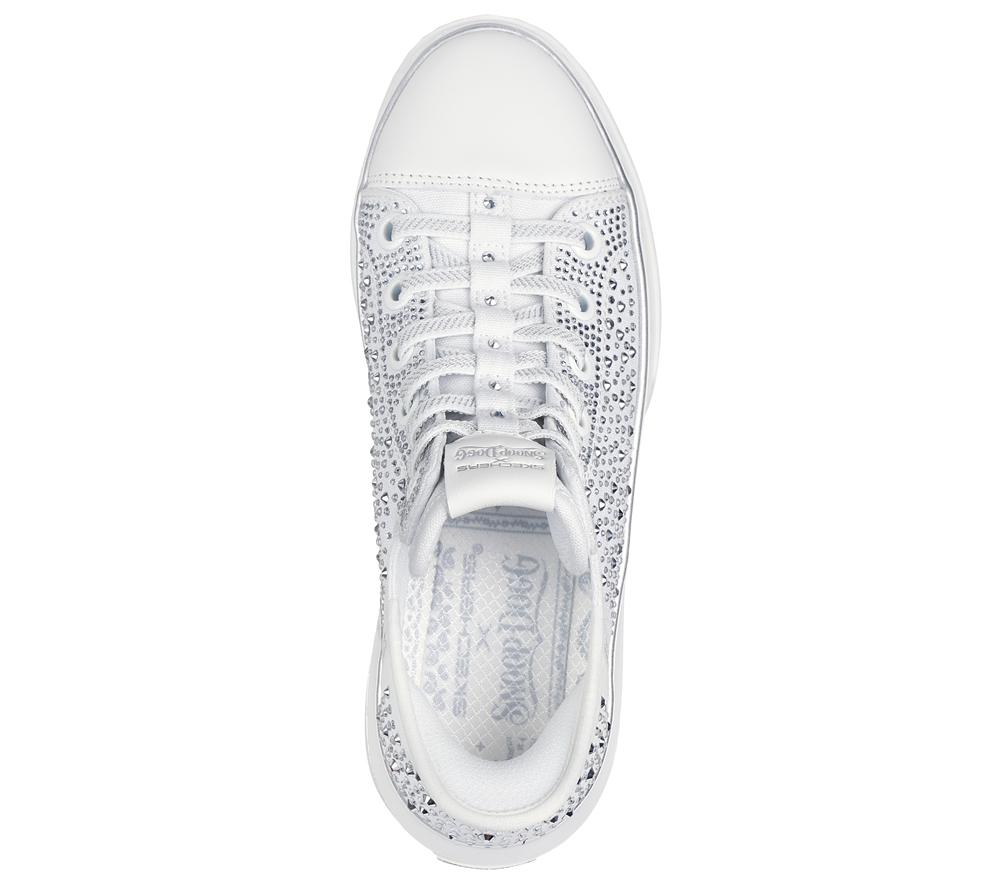 Women Skechers Slip-ins: Snoop One - Rhine-Stoned Hands Free Slip Ins White  USA |  5089-XCMUP