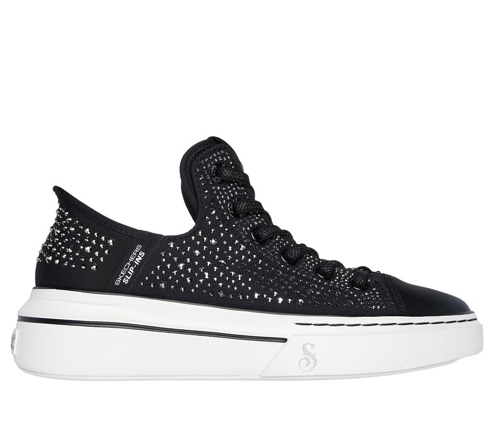 Women Skechers Slip-ins: Snoop One - Rhine-Stoned Sneakers Black  USA |  9186-AXITY