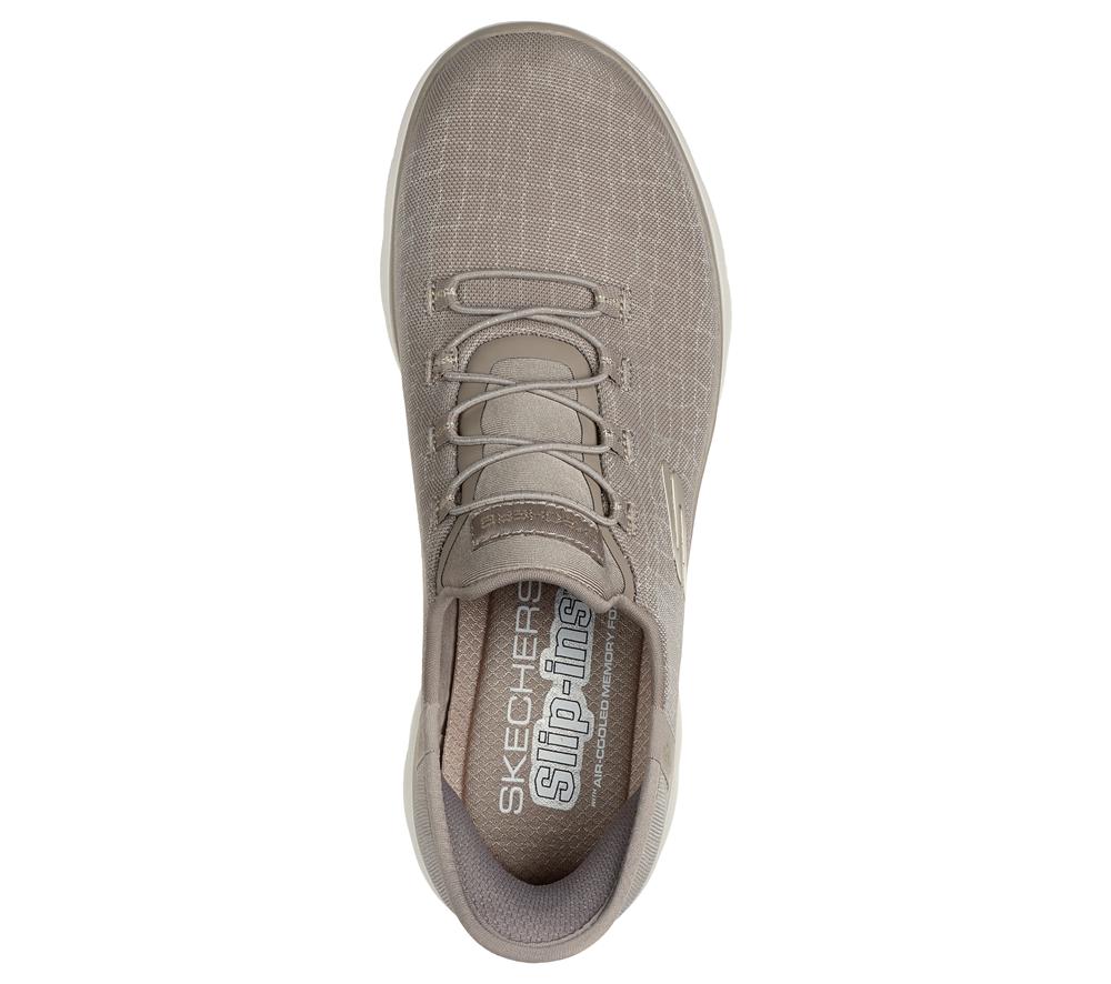 Women Skechers Slip-ins: Summits - Classy Night Hands Free Slip Ins Taupe / Gold  USA |  2410-DIBUJ