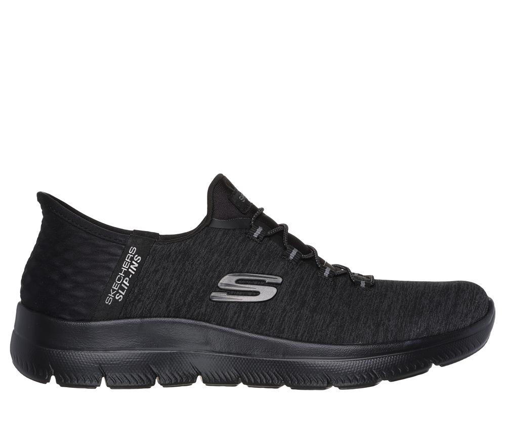 Women Skechers Slip-ins: Summits - Dazzling Haze Slip On Shoes Black  USA |  9784-PVGMT