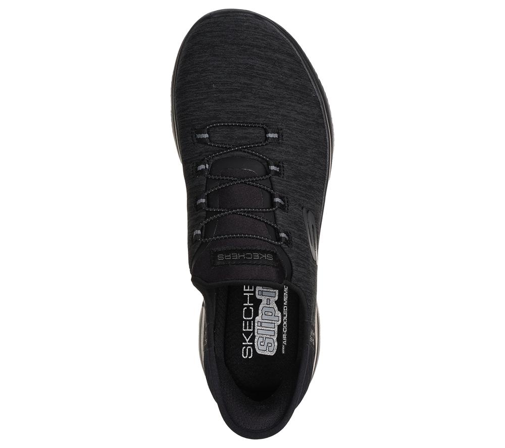 Women Skechers Slip-ins: Summits - Dazzling Haze Hands Free Slip Ins Black  USA |  4380-WULCA