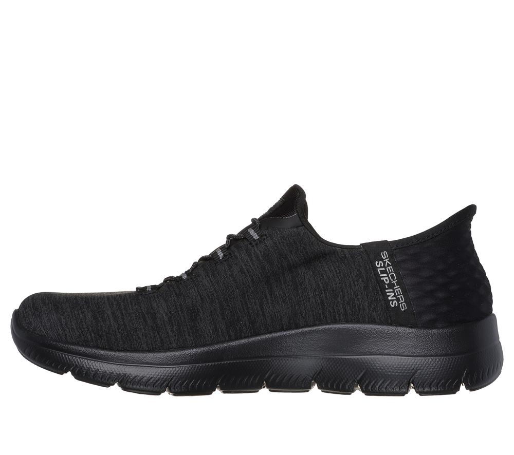 Women Skechers Slip-ins: Summits - Dazzling Haze Hands Free Slip Ins Black  USA |  4380-WULCA