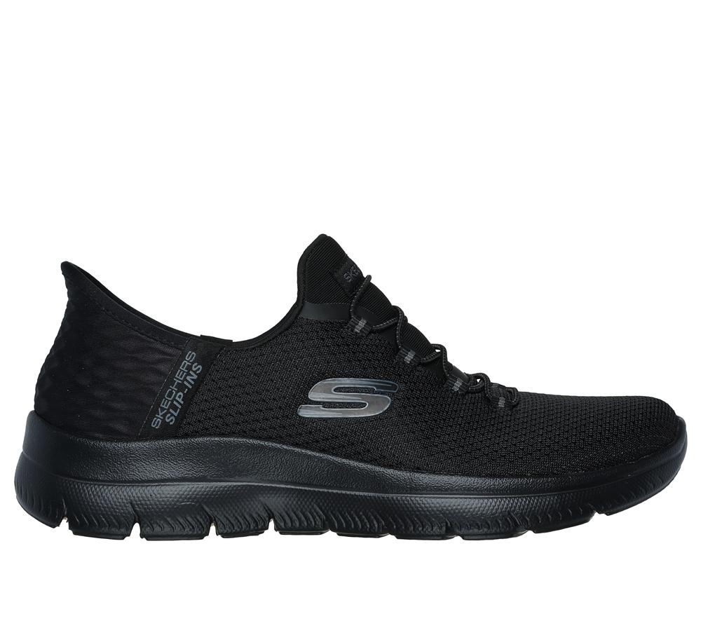 Women Skechers Slip-ins: Summits - Diamond Dream Hands Free Slip Ins Black  USA |  6189-QNBIA
