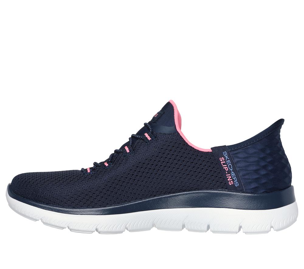 Women Skechers Slip-ins: Summits - Diamond Dream Sneakers Navy / Pink  USA |  0294-VXYUA