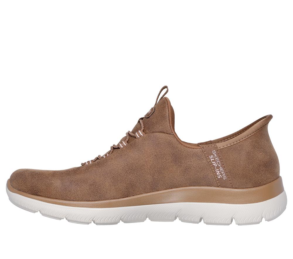 Women Skechers Slip-ins: Summits - Unknown Trail Slip On Shoes Camel Brown  USA |  5810-QANWD
