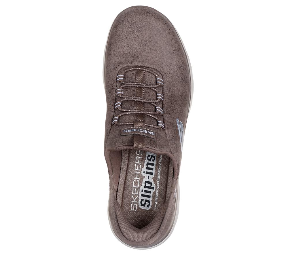 Women Skechers Slip-ins: Summits - Unknown Trail Hands Free Slip Ins Brown  USA |  5683-SLEVT