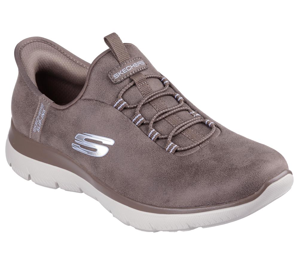 Women Skechers Slip-ins: Summits - Unknown Trail Hands Free Slip Ins Brown  USA |  5683-SLEVT