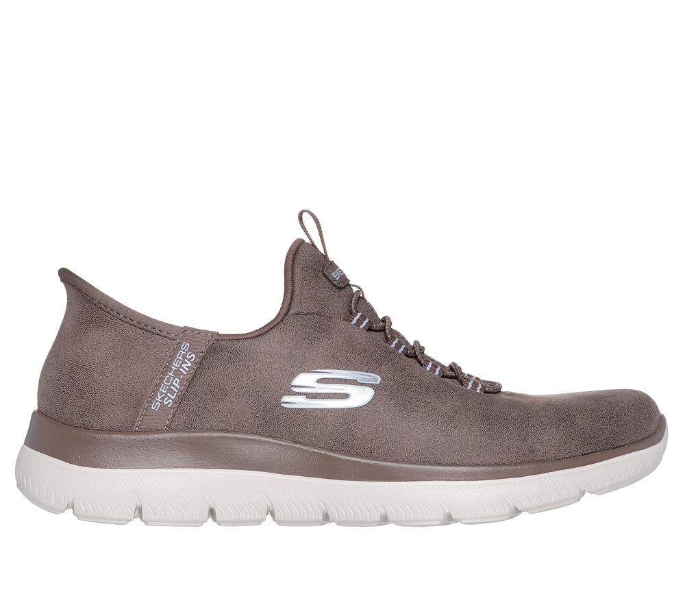 Women Skechers Slip-ins: Summits - Unknown Trail Hands Free Slip Ins Brown  USA |  5683-SLEVT