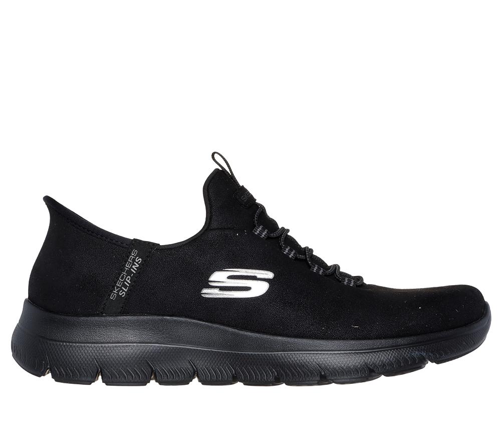 Women Skechers Slip-ins: Summits - Unknown Trail Hands Free Slip Ins Black  USA |  6254-IACNT