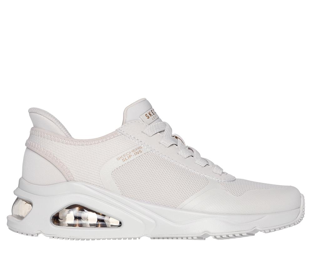 Women Skechers Slip-ins: Tres-Air Uno - Easy Steppers Wedges Off White  USA |  2783-QIALW