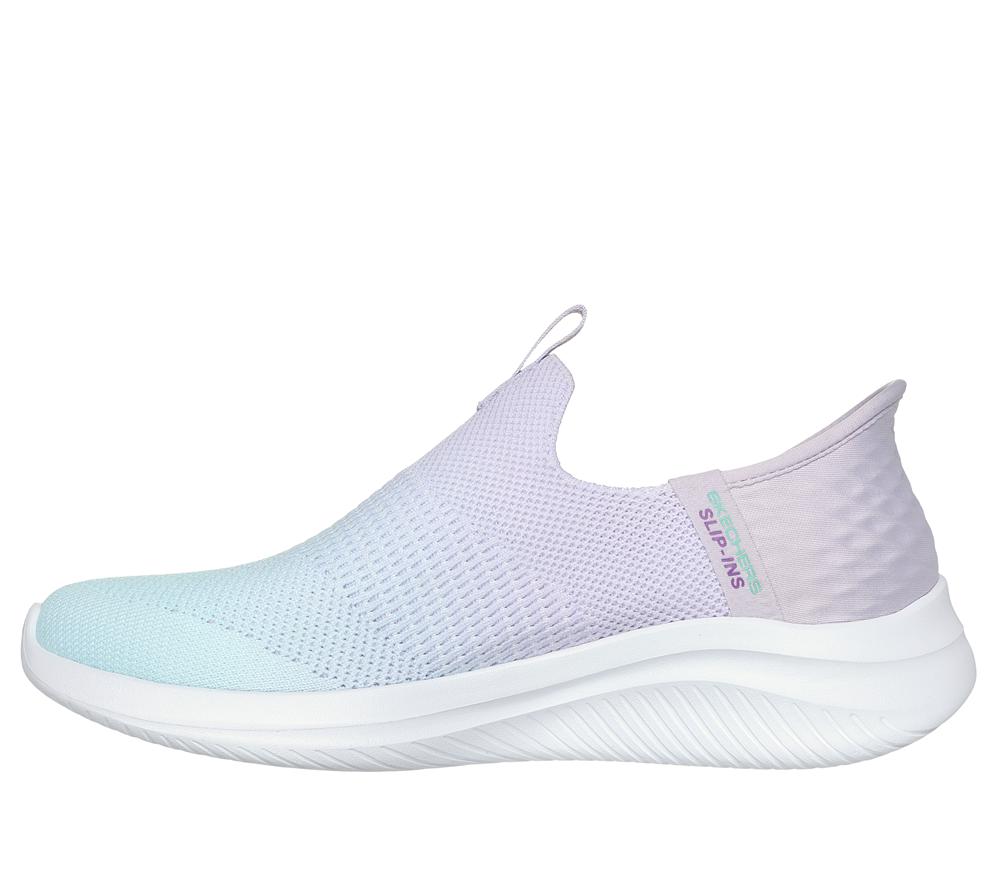 Women Skechers Slip-ins: Ultra Flex 3.0 - Beauty Blend Slip On Shoes Lavender / Turquoise  USA |  9126-QOIXZ