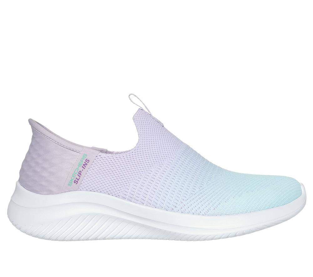 Women Skechers Slip-ins: Ultra Flex 3.0 - Beauty Blend Hands Free Slip Ins Lavender / Turquoise  USA |  6174-ORYFI