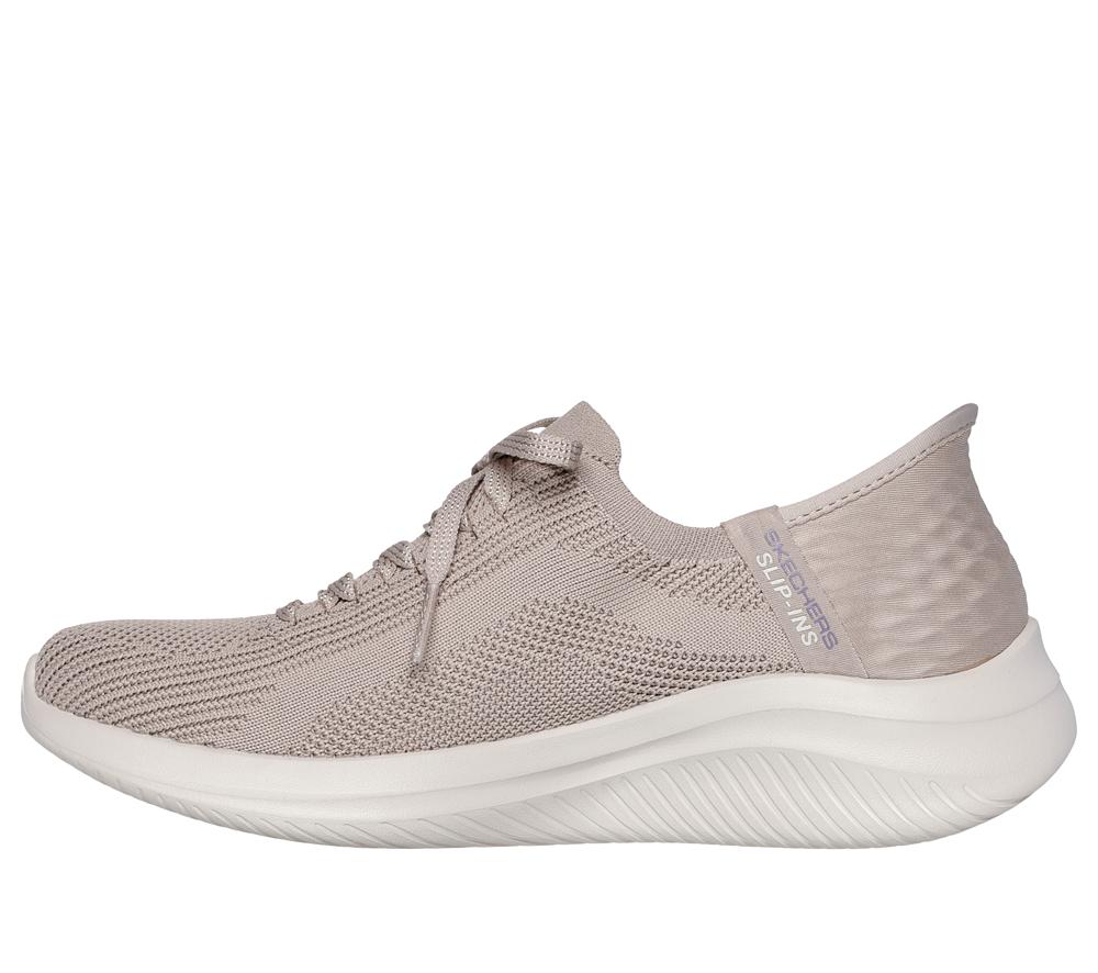 Women Skechers Slip-ins: Ultra Flex 3.0 - Brilliant Slip On Shoes Taupe Brown  USA |  8361-LPHOD