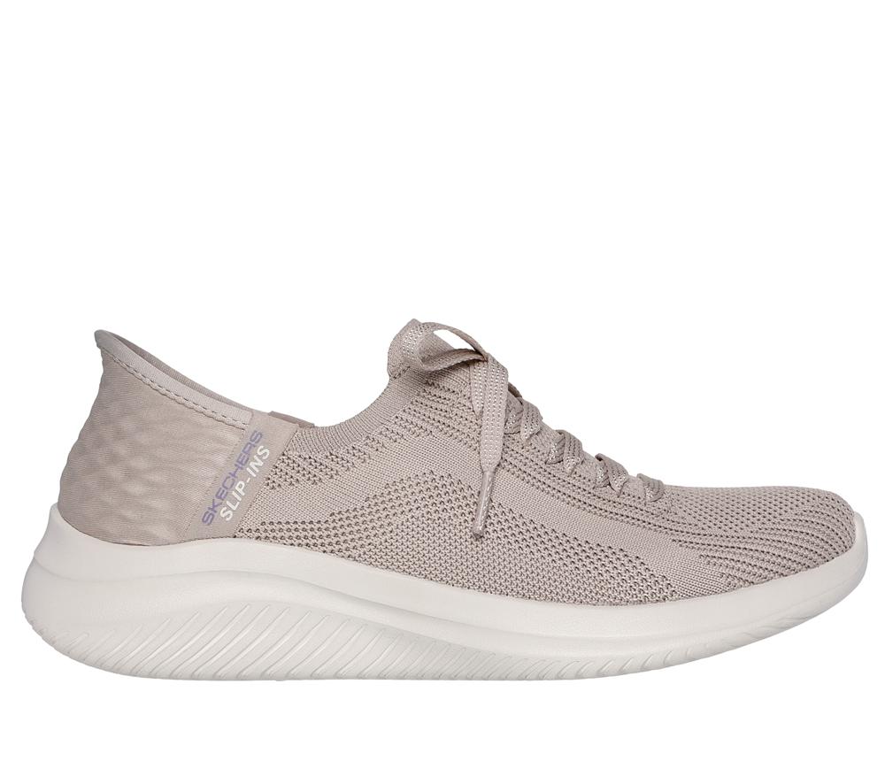 Women Skechers Slip-ins: Ultra Flex 3.0 - Brilliant Slip On Shoes Taupe Brown  USA |  8361-LPHOD