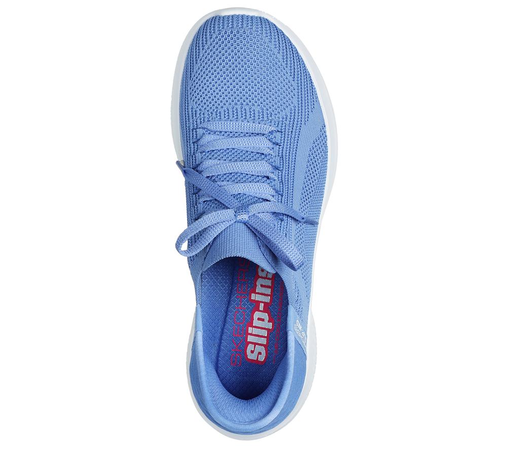 Women Skechers Slip-ins: Ultra Flex 3.0 - Brilliant Slip On Shoes Periwinkle Blue  USA |  8439-PNFKA