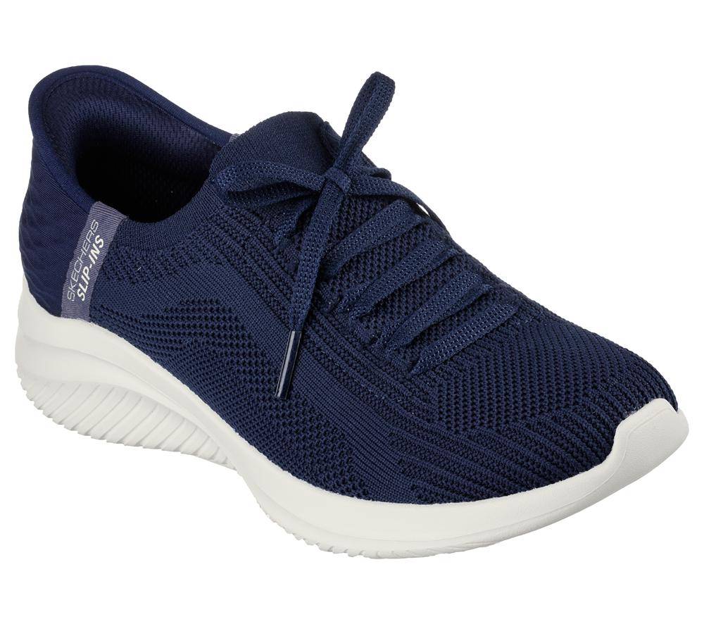 Women Skechers Slip-ins: Ultra Flex 3.0 - Brilliant Slip On Shoes Navy  USA |  9567-DWHLK