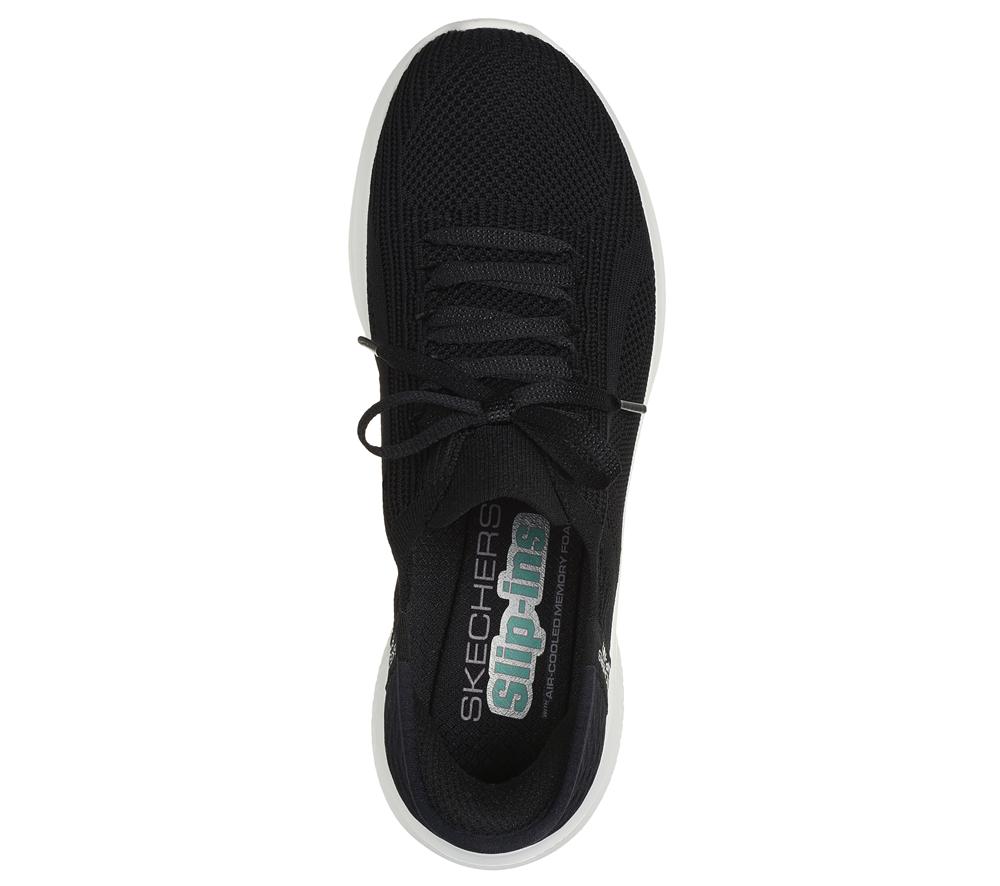 Women Skechers Slip-ins: Ultra Flex 3.0 - Brilliant Slip On Shoes Black  USA |  9013-DKREV