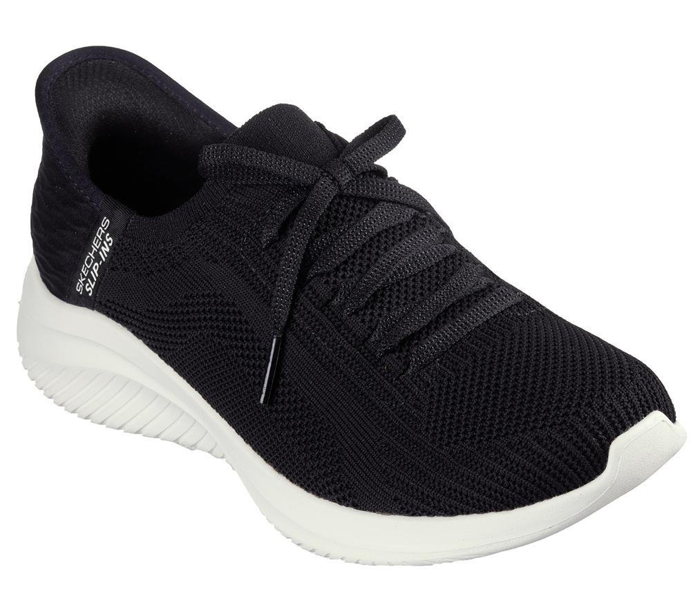 Women Skechers Slip-ins: Ultra Flex 3.0 - Brilliant Slip On Shoes Black  USA |  9013-DKREV