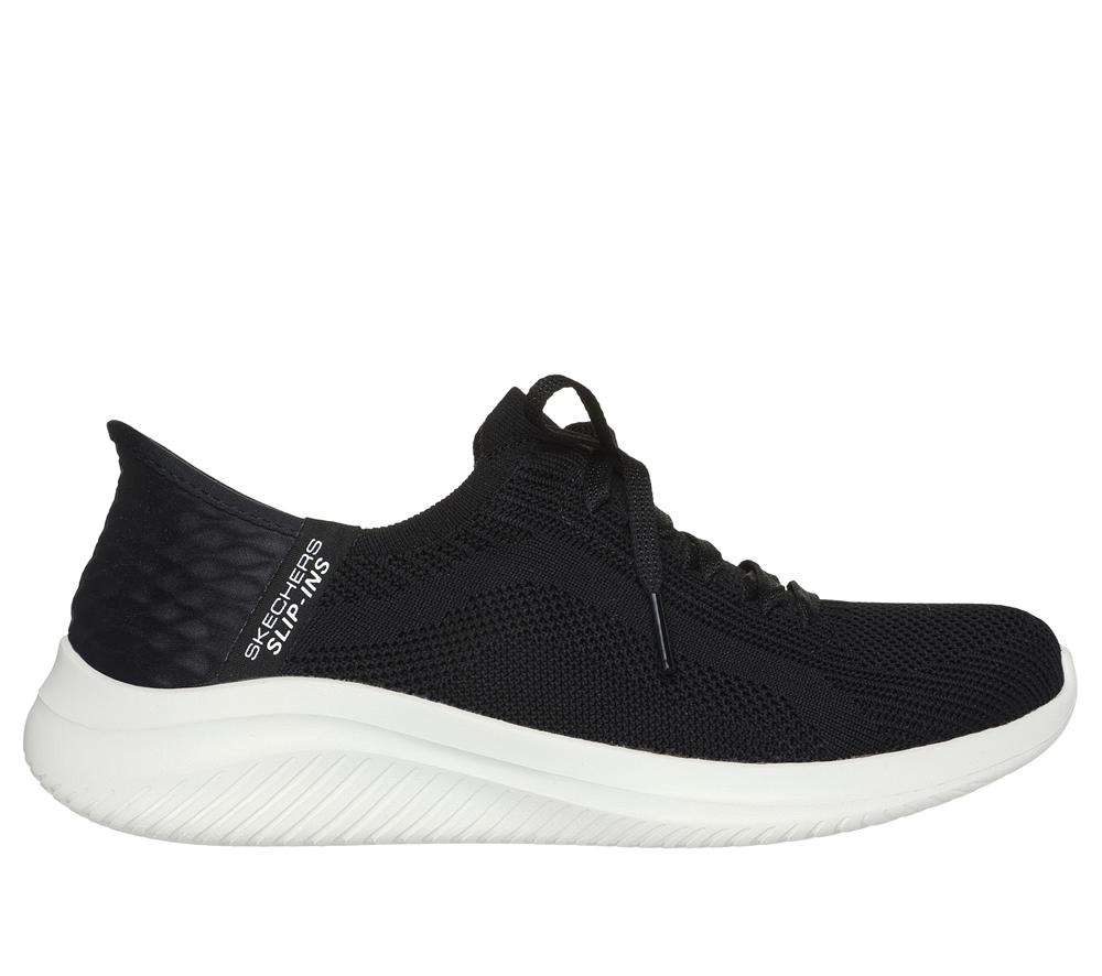 Women Skechers Slip-ins: Ultra Flex 3.0 - Brilliant Slip On Shoes Black  USA |  9013-DKREV