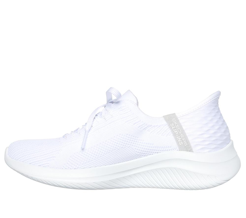 Women Skechers Slip-ins: Ultra Flex 3.0 - Brilliant Hands Free Slip Ins White  USA |  5718-PBGFO