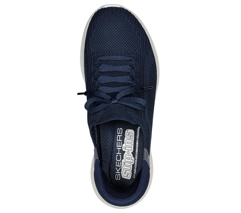 Women Skechers Slip-ins: Ultra Flex 3.0 - Brilliant Hands Free Slip Ins Navy  USA |  8192-NFELM