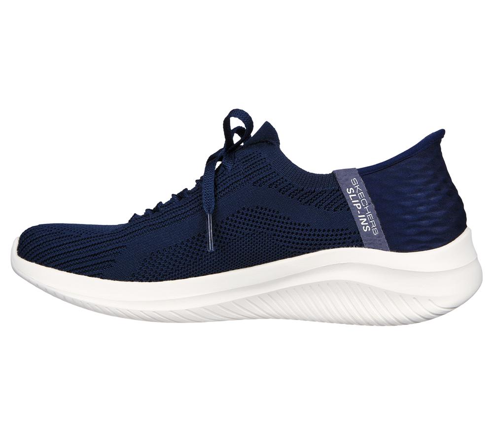 Women Skechers Slip-ins: Ultra Flex 3.0 - Brilliant Hands Free Slip Ins Navy  USA |  8192-NFELM