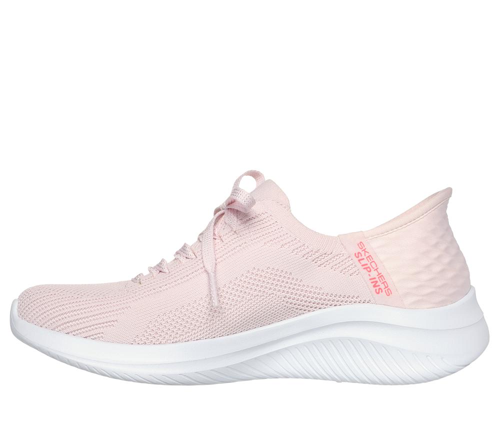 Women Skechers Slip-ins: Ultra Flex 3.0 - Brilliant Hands Free Slip Ins Light Pink  USA |  1493-OHPQE