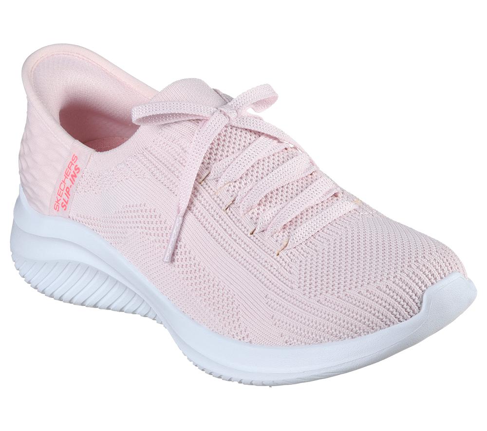 Women Skechers Slip-ins: Ultra Flex 3.0 - Brilliant Hands Free Slip Ins Light Pink  USA |  1493-OHPQE