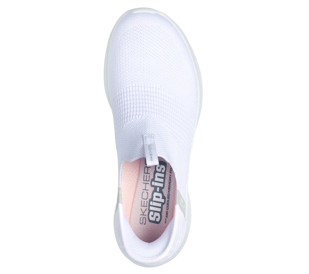 Women Skechers Slip-ins: Ultra Flex 3.0 - Cozy Streak Slip On Shoes White  USA |  3594-FPLVI
