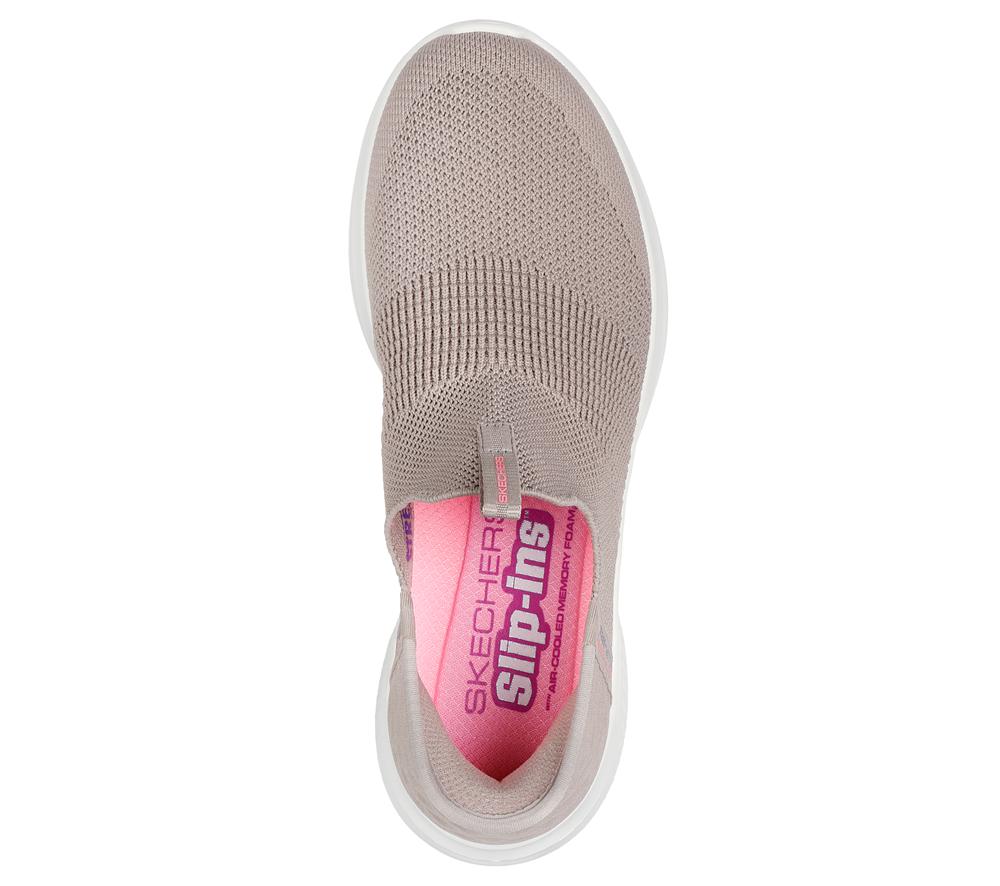 Women Skechers Slip-ins: Ultra Flex 3.0 - Cozy Streak Hands Free Slip Ins Taupe Brown  USA |  3712-CGDYX