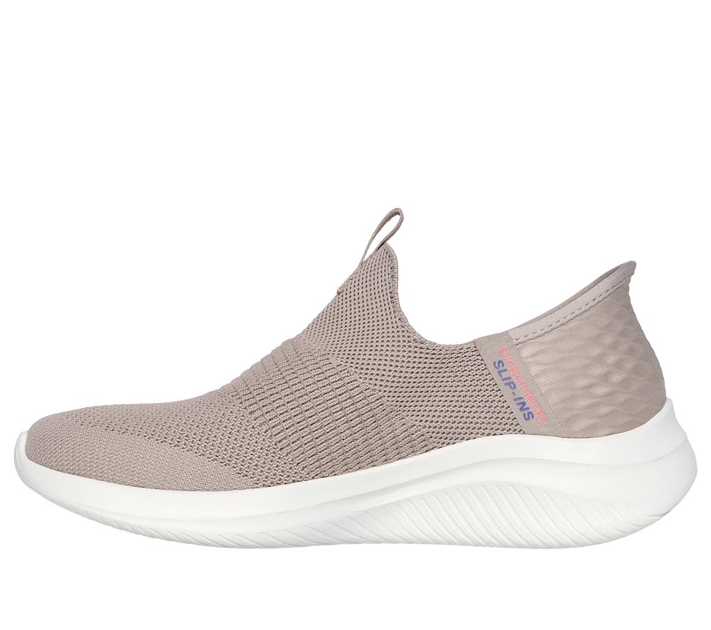 Women Skechers Slip-ins: Ultra Flex 3.0 - Cozy Streak Hands Free Slip Ins Taupe Brown  USA |  3712-CGDYX