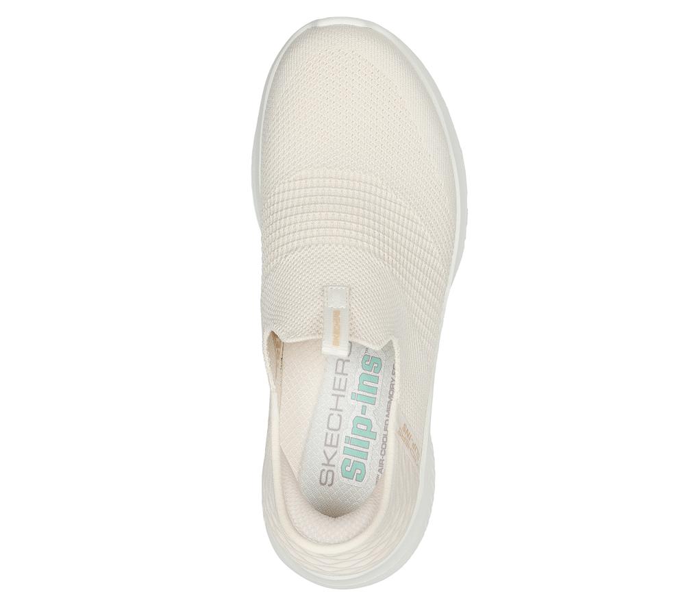 Women Skechers Slip-ins: Ultra Flex 3.0 - Cozy Streak Hands Free Slip Ins Natural White  USA |  0472-ZHDGM
