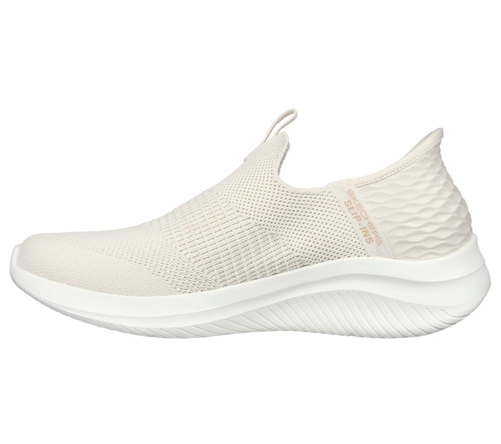 Women Skechers Slip-ins: Ultra Flex 3.0 - Cozy Streak Hands Free Slip Ins Natural White  USA |  0472-ZHDGM