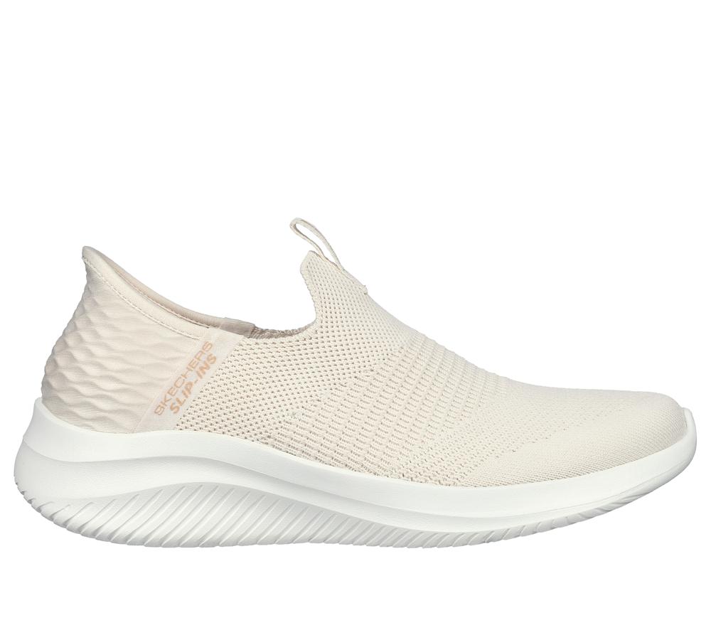 Women Skechers Slip-ins: Ultra Flex 3.0 - Cozy Streak Hands Free Slip Ins Natural White  USA |  0472-ZHDGM