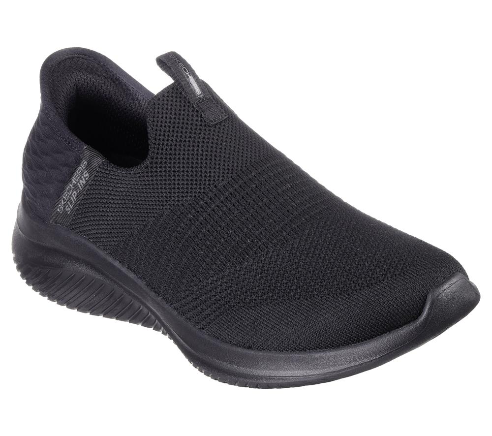 Women Skechers Slip-ins: Ultra Flex 3.0 - Cozy Streak Hands Free Slip Ins Black  USA |  8572-ZDNLQ